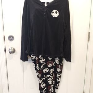 Disney Nightmare Before Christmas Sleepwear set 2X Jack Sally Boogie Zero soft